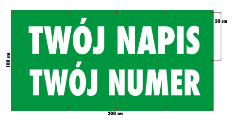 Baner reklamowy 2x1 m, oczkowany Baner reklamowy 2x1 m, oczkowany