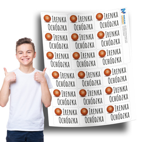 Naklejki imienne, imiennik na zeszyty i ksiązki - 18 sztuk Naklejki imienne, imiennik na zeszyty i ksiązki - 18 sztuk
