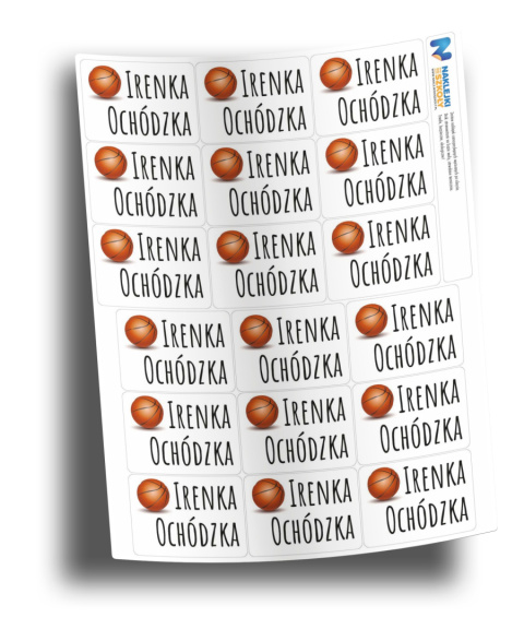 Naklejki imienne, imiennik na zeszyty i ksiązki - 18 sztuk Naklejki imienne, imiennik na zeszyty i ksiązki - 18 sztuk