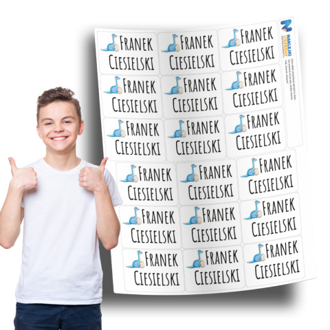 Naklejki imienne, imiennik na zeszyty i ksiązki - 18 sztuk Naklejki imienne, imiennik na zeszyty i ksiązki - 18 sztuk