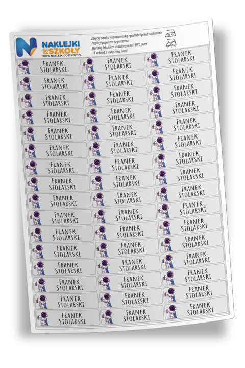 Naprasowanki imienne, imienniki - 48 sztuk Naprasowanki imienne, imienniki - 48 sztuk