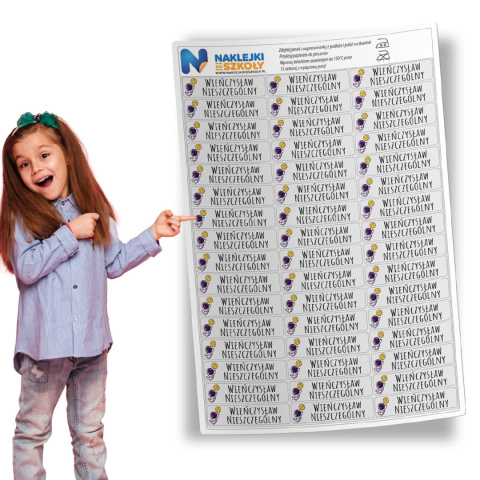 Naprasowanki imienne, imienniki - 48 sztuk Naprasowanki imienne, imienniki - 48 sztuk