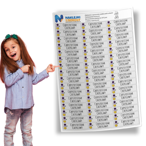 Naprasowanki imienne, imienniki - 48 sztuk Naprasowanki imienne, imienniki - 48 sztuk