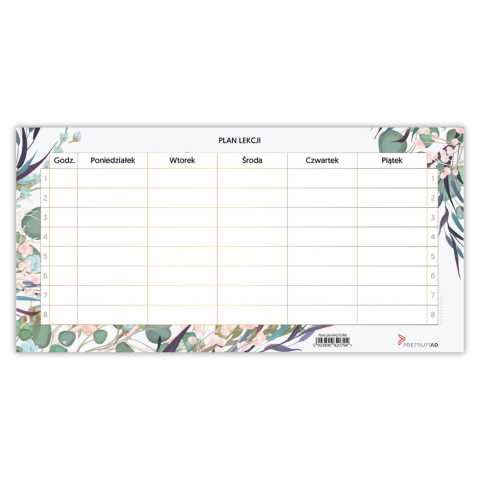 PLANER PLAN LEKCJI FLORAL PLANER PLAN LEKCJI FLORAL