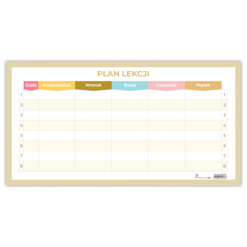 PLANER PLAN LEKCJI PASTELOVE PLANER PLAN LEKCJI PASTELOVE