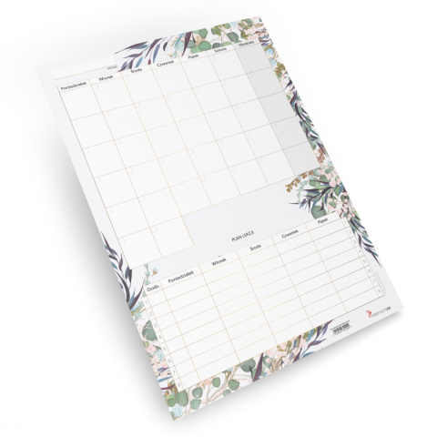 PLANER UNIWERSALNY MIESIĘCZNY FLORAL Z PLANEM LEKCJI PLANER UNIWERSALNY MIESIĘCZNY FLORAL Z PLANEM LEKCJI