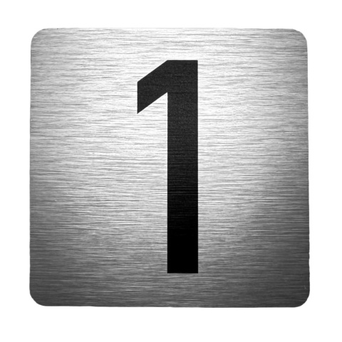 Tabliczka na drzwi 8x8 cm - numer 1