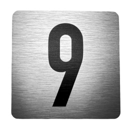 Tabliczka na drzwi 8x8 cm - numer 9