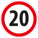 Zestaw naklejek Limit Prędkości - 14 cm - 12 szt.