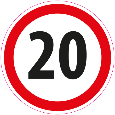 Zestaw naklejek Limit Prędkości - 14 cm - 12 szt. Zestaw naklejek Limit Prędkości - 14 cm - 12 szt.