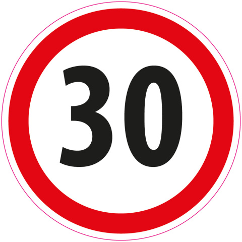 Zestaw naklejek Limit Prędkości - 14 cm - 12 szt. Zestaw naklejek Limit Prędkości - 14 cm - 12 szt.