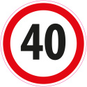 Zestaw naklejek Limit Prędkości - 14 cm - 12 szt.