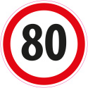 Zestaw naklejek Limit Prędkości - 14 cm - 12 szt.