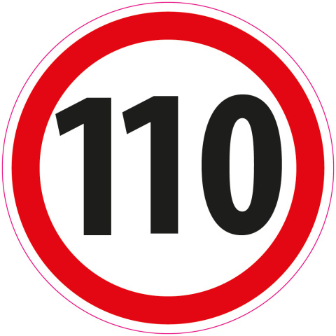 Zestaw naklejek Limit Prędkości - 14 cm - 12 szt. Zestaw naklejek Limit Prędkości - 14 cm - 12 szt.