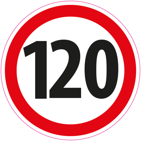 Zestaw naklejek Limit Prędkości - 14 cm - 12 szt. Zestaw naklejek Limit Prędkości - 14 cm - 12 szt.