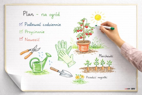 Samoprzylepna tablica suchościeralna 70x50 cm - linie