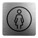 Tabliczka 8x8 cm - WC damski