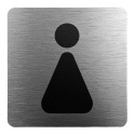 Tabliczka 8x8 cm - WC damski