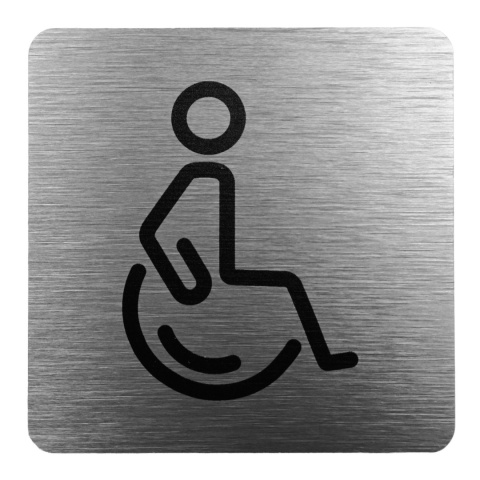 Tabliczka 8x8 cm - WC dla niepełnosprawnych