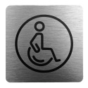 Tabliczka 8x8 cm - WC dla niepełnosprawnych