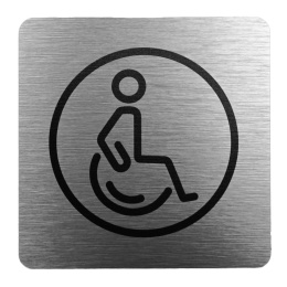 Tabliczka 8x8 cm - WC dla niepełnosprawnych