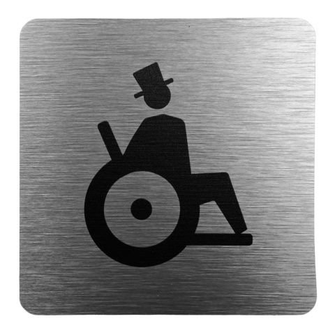 Tabliczka 8x8 cm - WC dla niepełnosprawnych