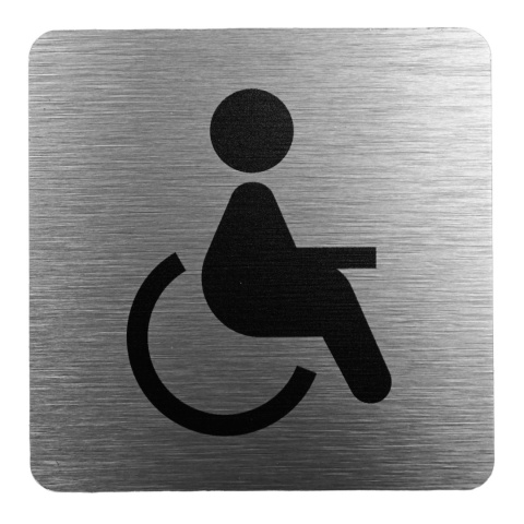 Tabliczka 8x8 cm - WC dla niepełnosprawnych