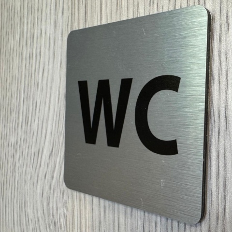 Tabliczka 8x8 cm - WC koedukacyjna
