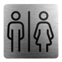 Tabliczka 8x8 cm - WC koedukacyjna