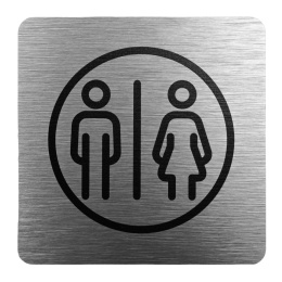 Tabliczka 8x8 cm - WC koedukacyjna