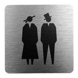 Tabliczka 8x8 cm - WC koedukacyjna