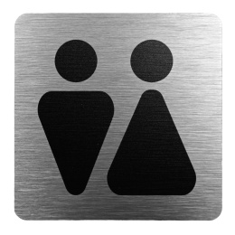 Tabliczka 8x8 cm - WC koedukacyjna