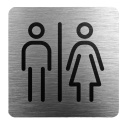 Tabliczka 8x8 cm - WC koedukacyjna