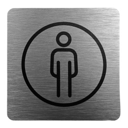 Tabliczka 8x8 cm - WC męski