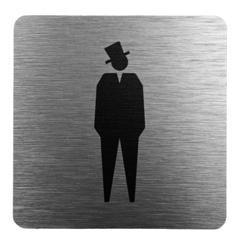 Tabliczka 8x8 cm - WC męski
