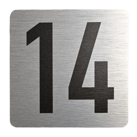 Tabliczka na drzwi 8x8 cm - numer 14
