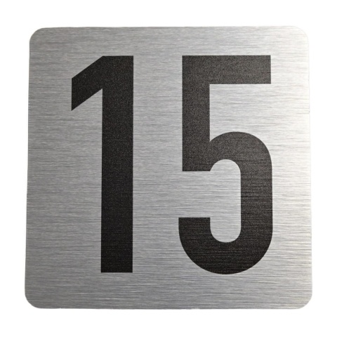 Tabliczka na drzwi 8x8 cm - numer 15