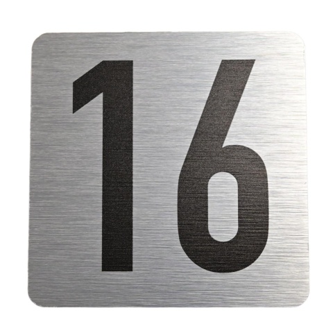 Tabliczka na drzwi 8x8 cm - numer 16