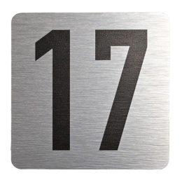 Tabliczka na drzwi 8x8 cm - numer 17