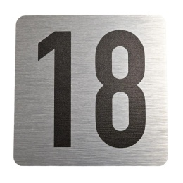 Tabliczka na drzwi 8x8 cm - numer 18