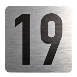 Tabliczka na drzwi 8x8 cm - numer 19
