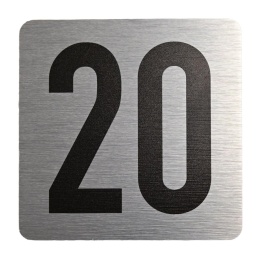 Tabliczka na drzwi 8x8 cm - numer 20