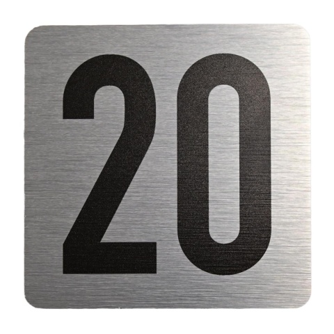 Tabliczka na drzwi 8x8 cm - numer 20