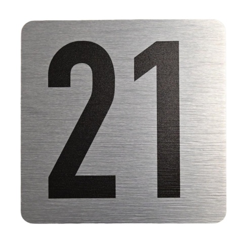 Tabliczka na drzwi 8x8 cm - numer 21