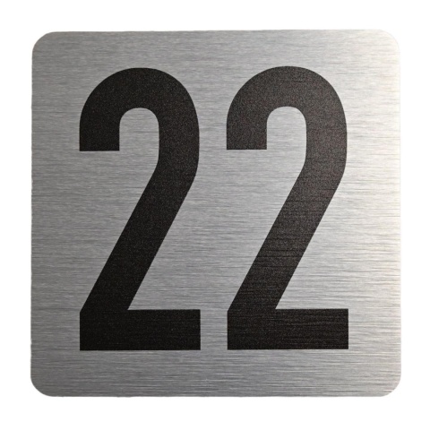 Tabliczka na drzwi 8x8 cm - numer 22
