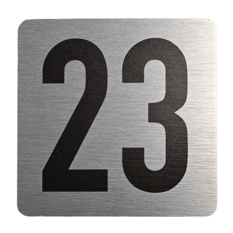 Tabliczka na drzwi 8x8 cm - numer 23