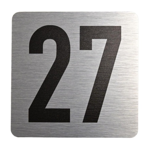Tabliczka na drzwi 8x8 cm - numer 27