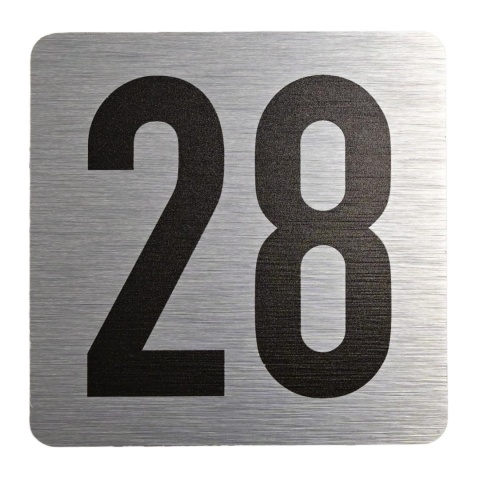 Tabliczka na drzwi 8x8 cm - numer 28