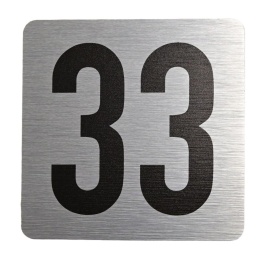 Tabliczka na drzwi 8x8 cm - numer 33