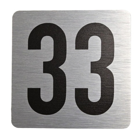 Tabliczka na drzwi 8x8 cm - numer 33